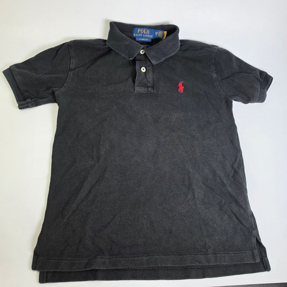 Polo by Ralph Lauren Boys Polo Black Red Size 8 Small